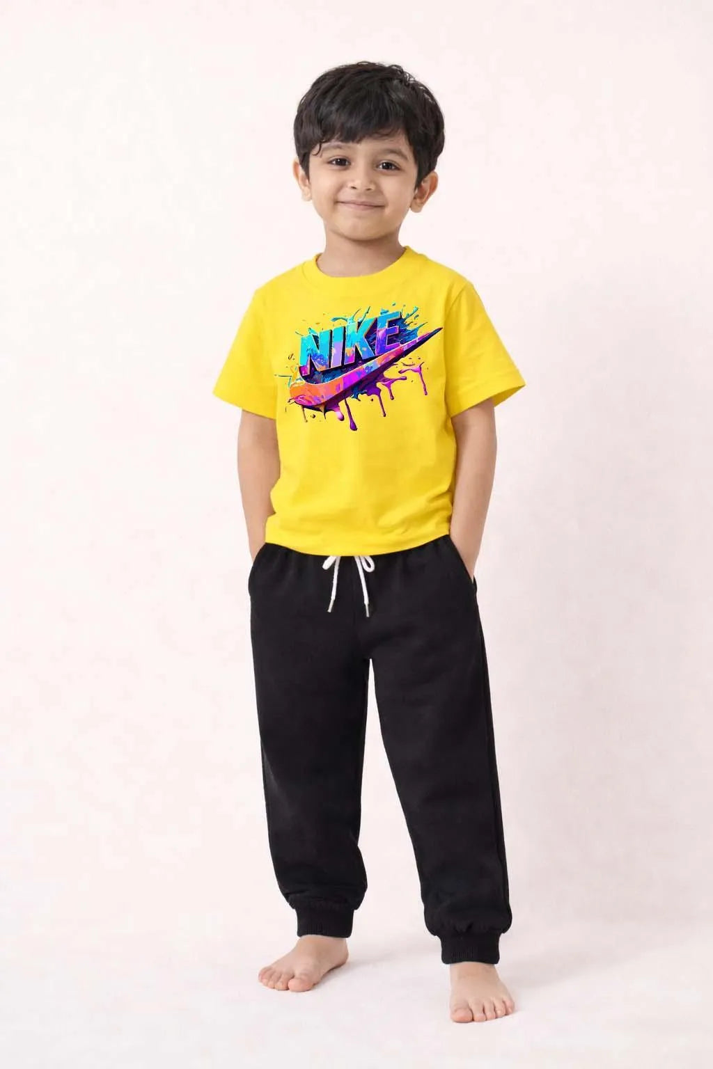 Nike Printed Yellow Track Suit for Kids 2-Piece Set