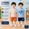 Kids 2-Pair T-Shirt Shorts Set for Boys