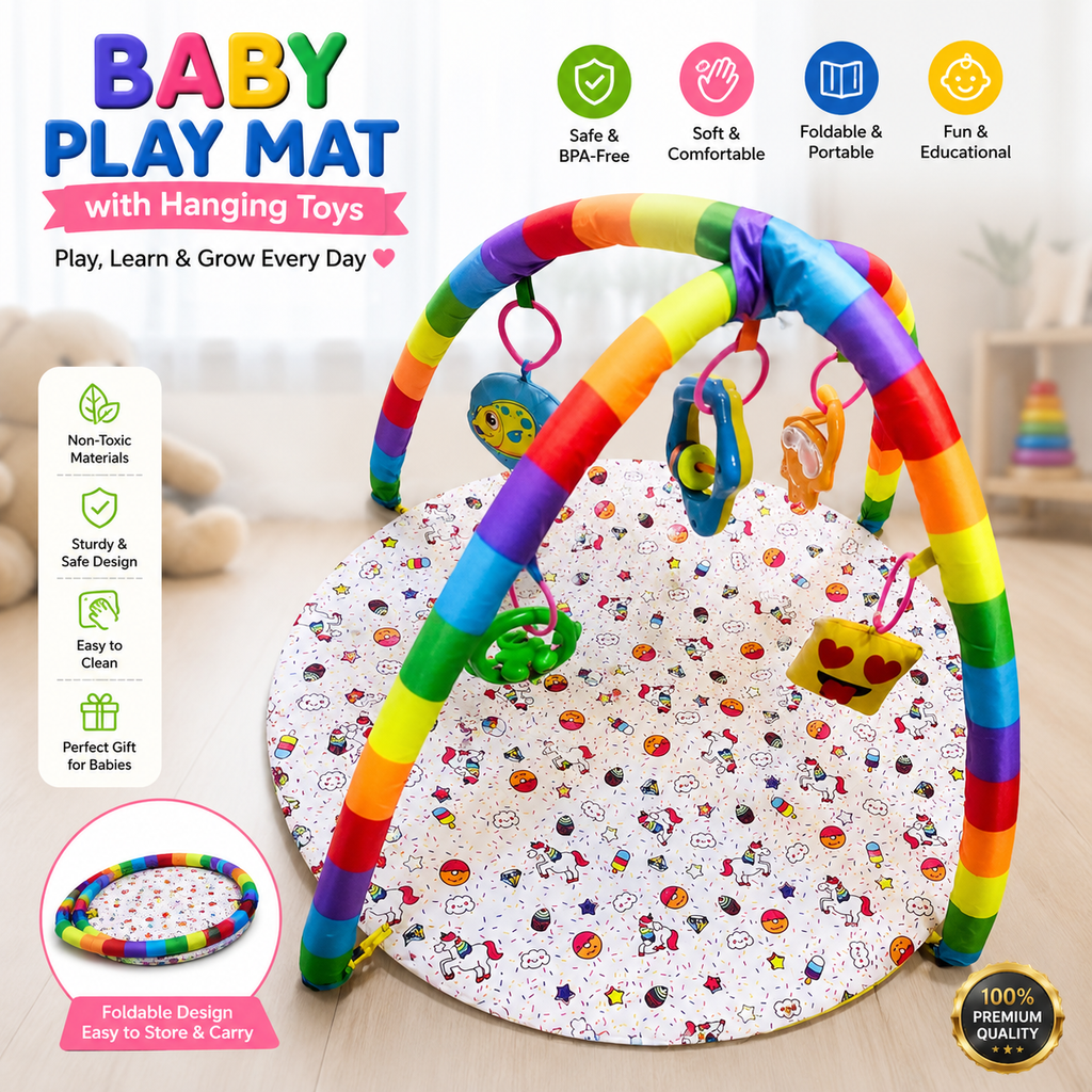 Baby Hanging Toy Mat BPA Free Foldable Indoor Outdoor