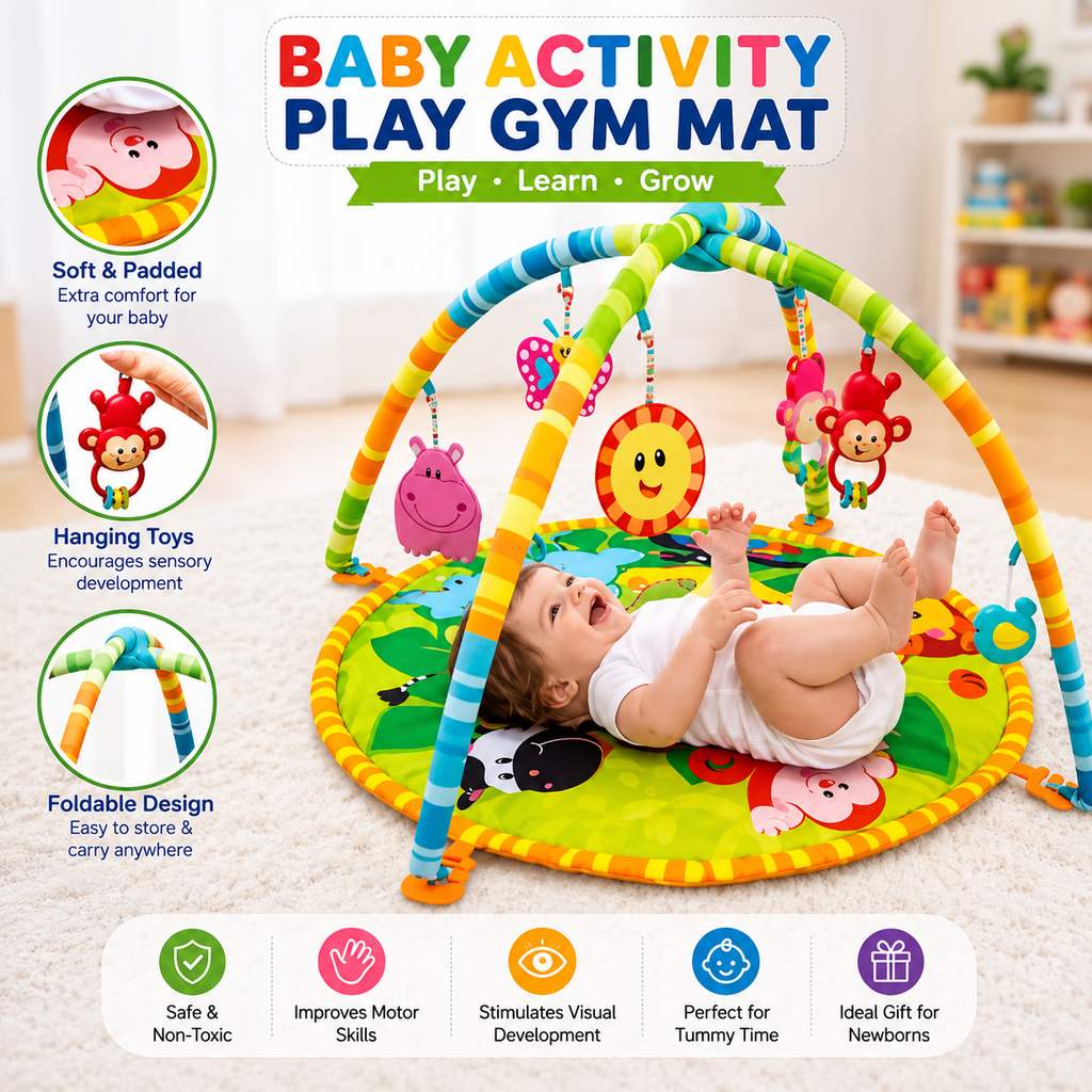 Baby Hanging Toy Mat BPA Free Foldable Indoor Outdoor