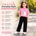 Girls Printed T-Shirt & Trouser Set 1-8Yrs