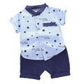 Kids Cotton Shorts Set Yellow Triangle Print 80cm-110cm